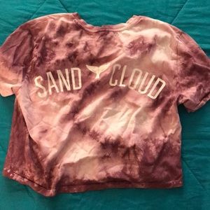 Sand cloud pink crop tee